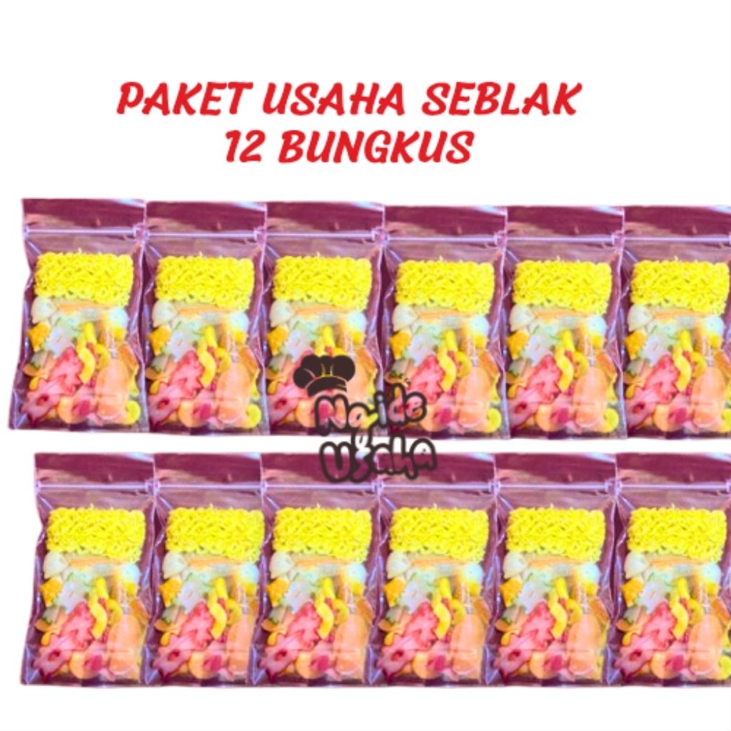 

(SEBLAK INSTAN PAKET USAHA 12 BUNGKUS) tersedia juga cuanki seblak boci ayam suwir pedas mercon paket usaha isi 12pcs tanpa jeruk limau / enak murah pedas asin Food Mie Kuah