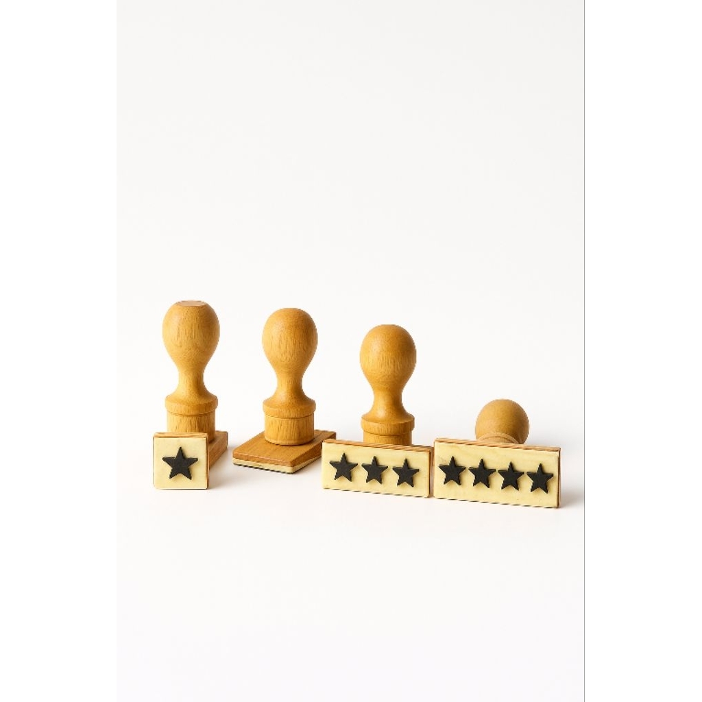 

Stempel bintang mainan edukasi anak kayu APE