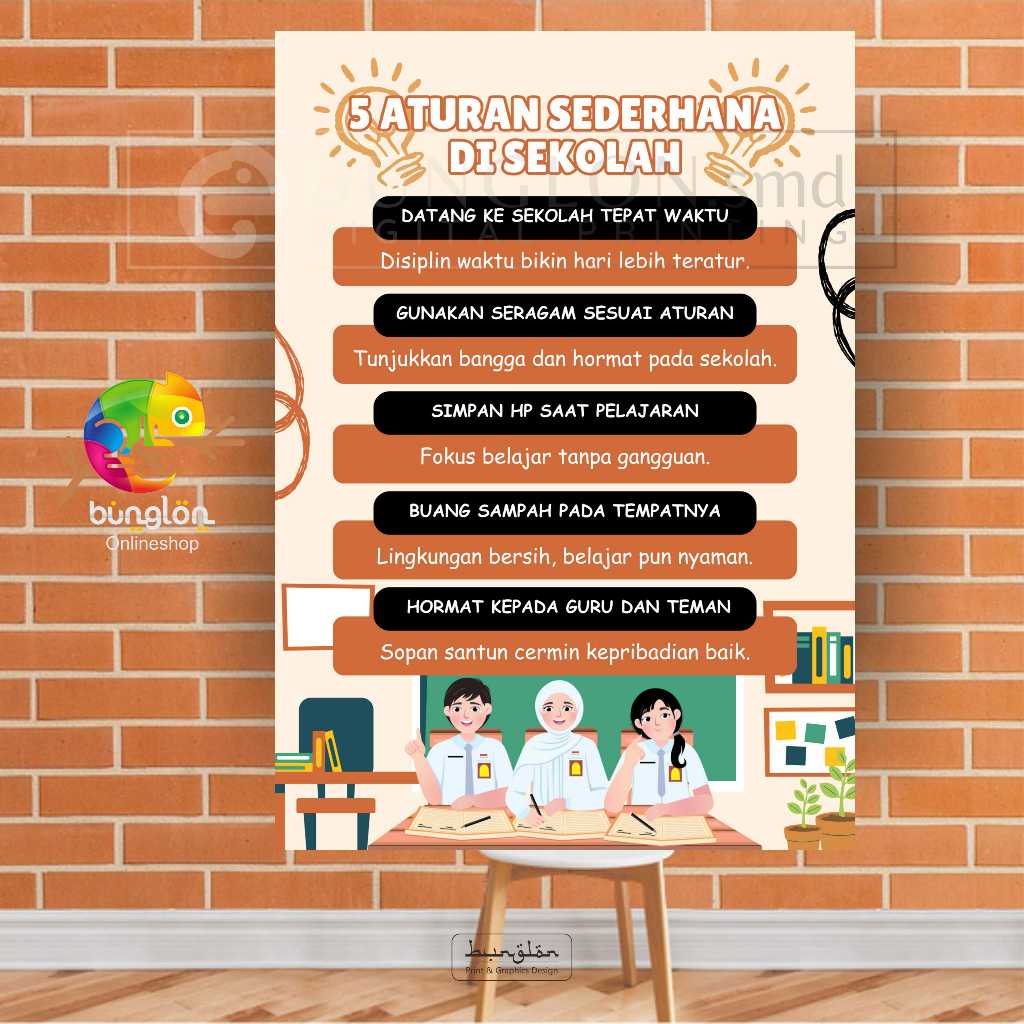 

Poster 5 Aturan Sederhana Di Sekolah