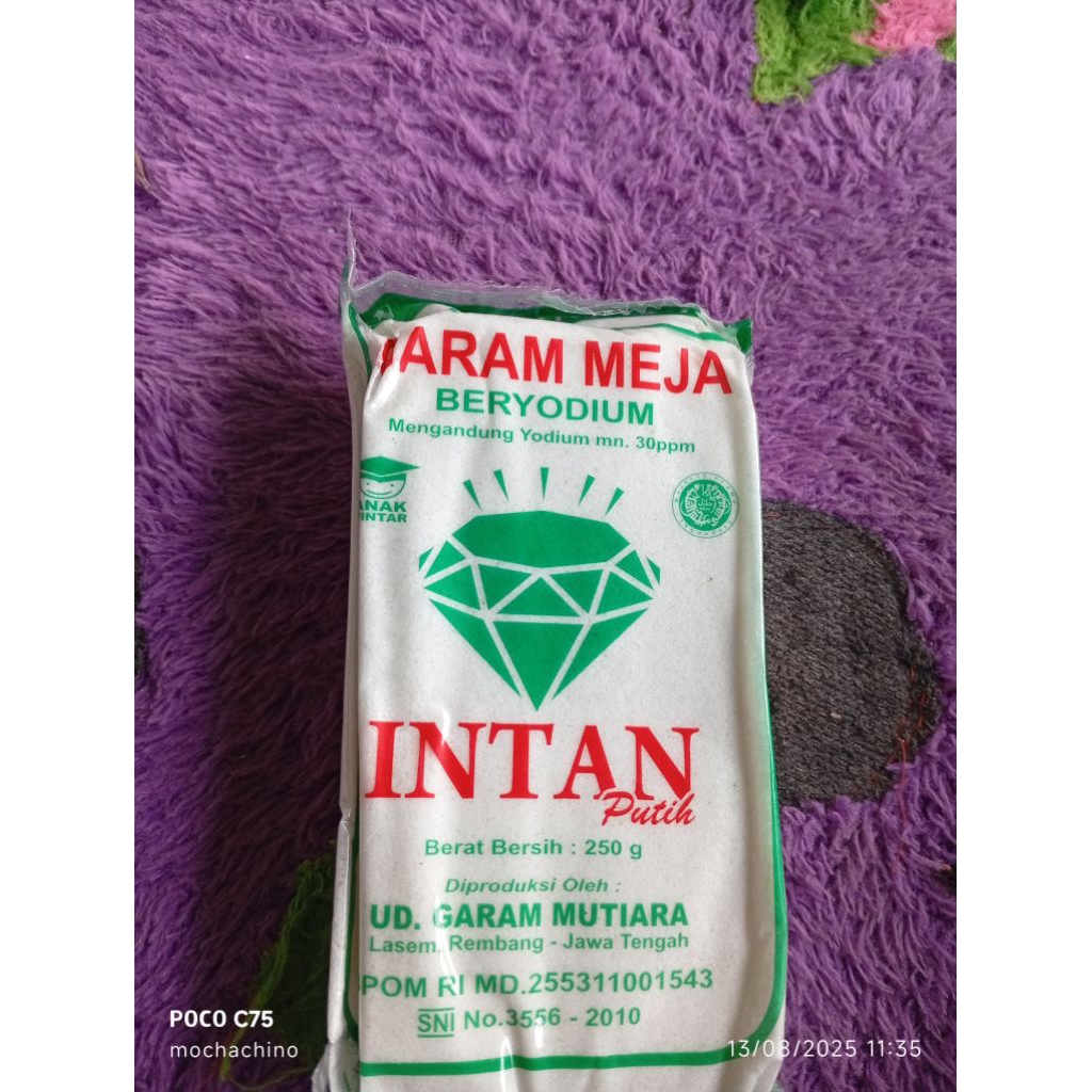 

Garam Meja Beryodium intan putih 250g