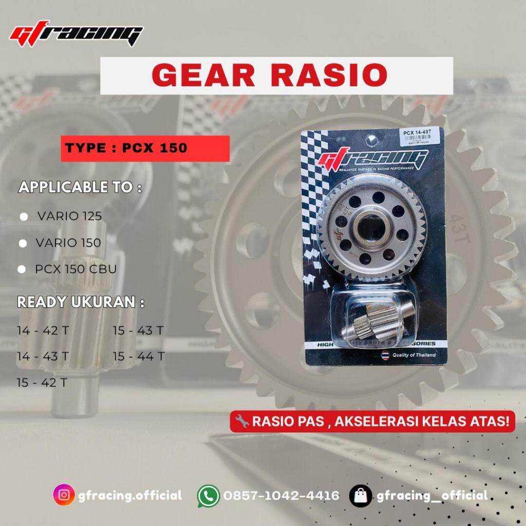 GEAR RASIO VARIO 125/PCX  GF -RACING GEAR SET GIGI RASIO MOTOR
