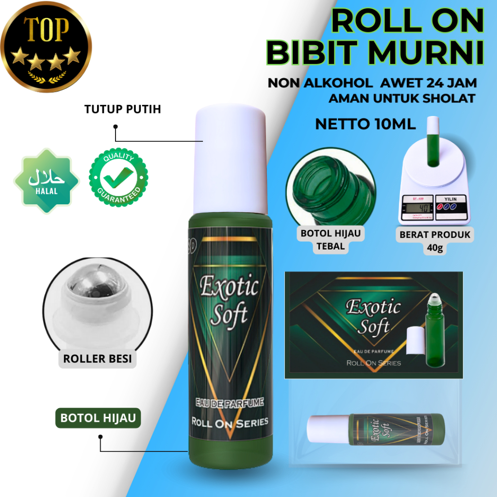 (MIN 2PCS) (BIBIT MURNI) Parfum Murni Roll On 10ml Awet 24 Jam Non Alkohol Buat Sholat Bisa Request 