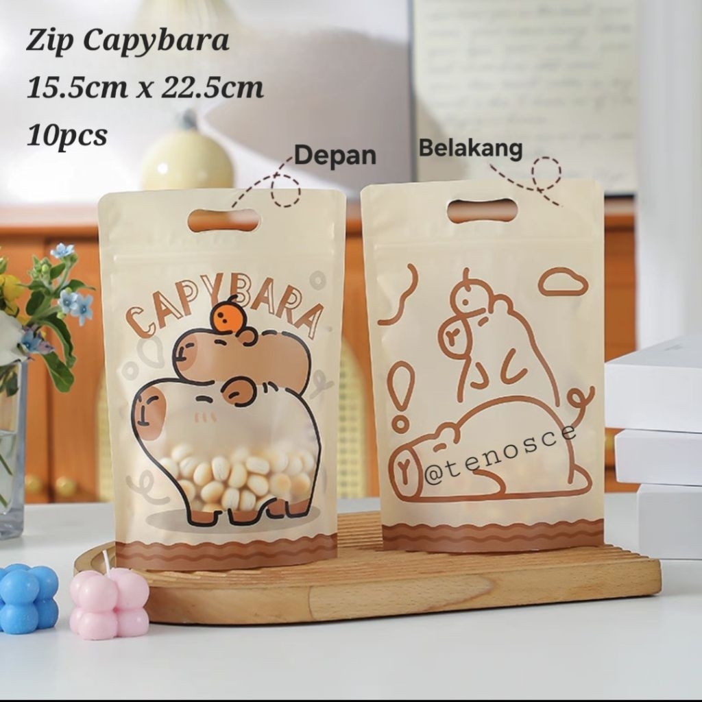 

5pcs 10pcs Plastik Zip Pouch Tebal Stand Lock Cookies Souvenir Permen Cokelat Kue Kering Snack Kemas Klip Zip LockKantong Gift Kado Ultah Anak Hadiah Natal Imlek Konien Lucky Cat Capybara Cute