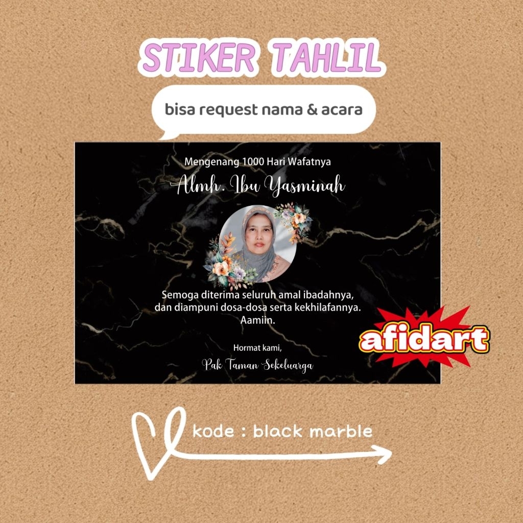 

STIKER Tahlil Kirim Doa 40 100 1000 Harian Free Ganti Nama & Acara