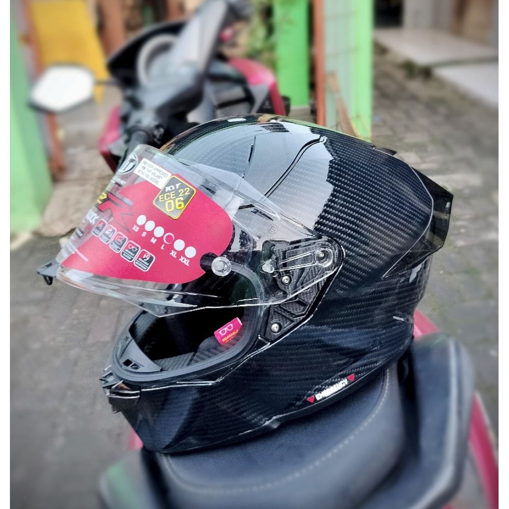 helm kyt r2r repaint carbon cevlar black glosy