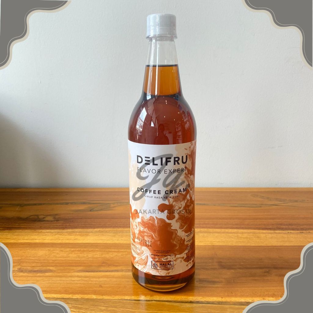 

Delifru Syrup Coffee Cream 1 Liter - Sirup Krim Kopi irish Premium