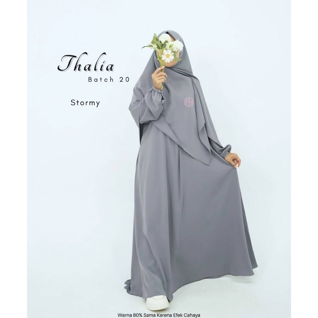 Gamis Thalia Terbaru ( hanya gamisnya saja) by Pelangi hijab