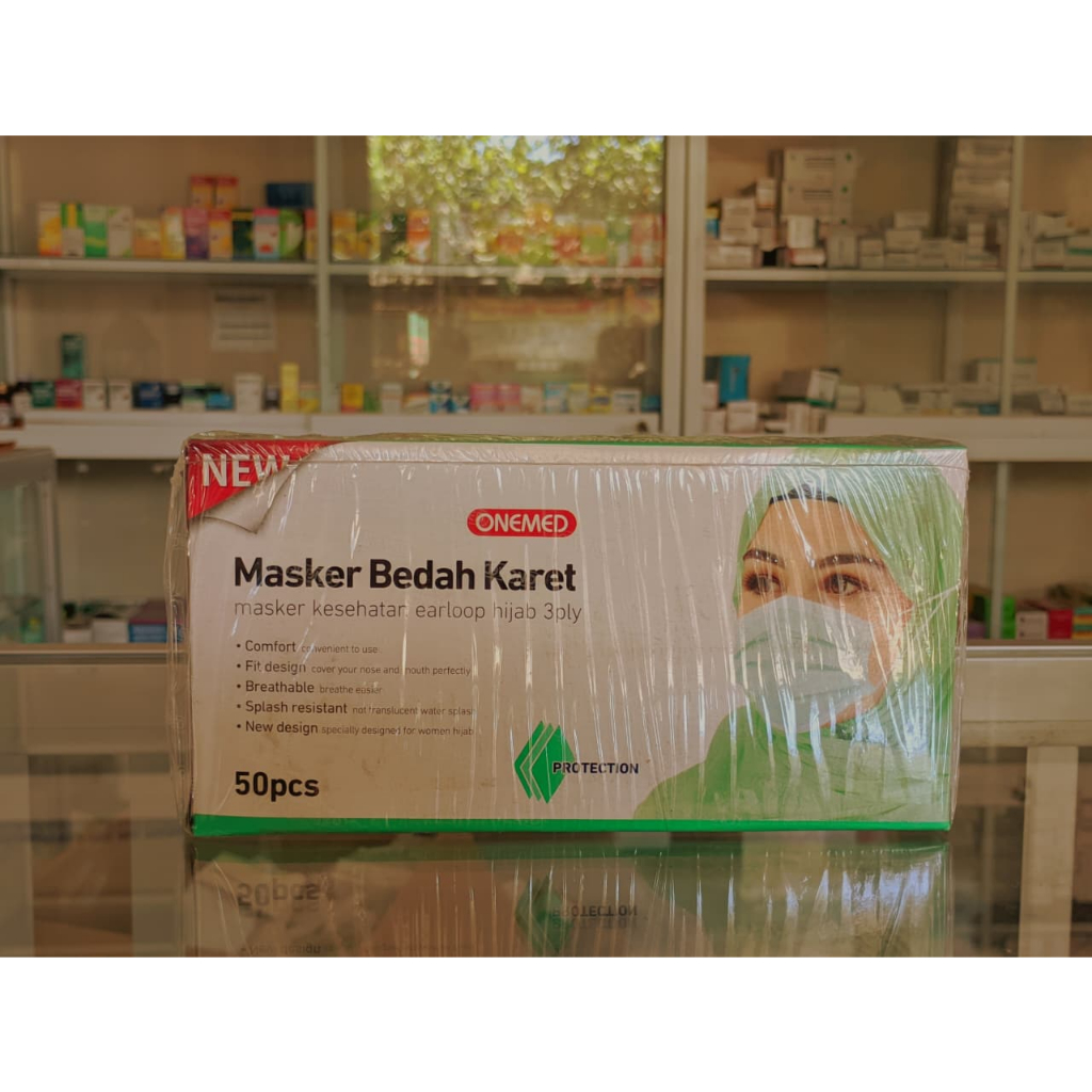 Masker bedah Karet/ masker bedah karet hijab