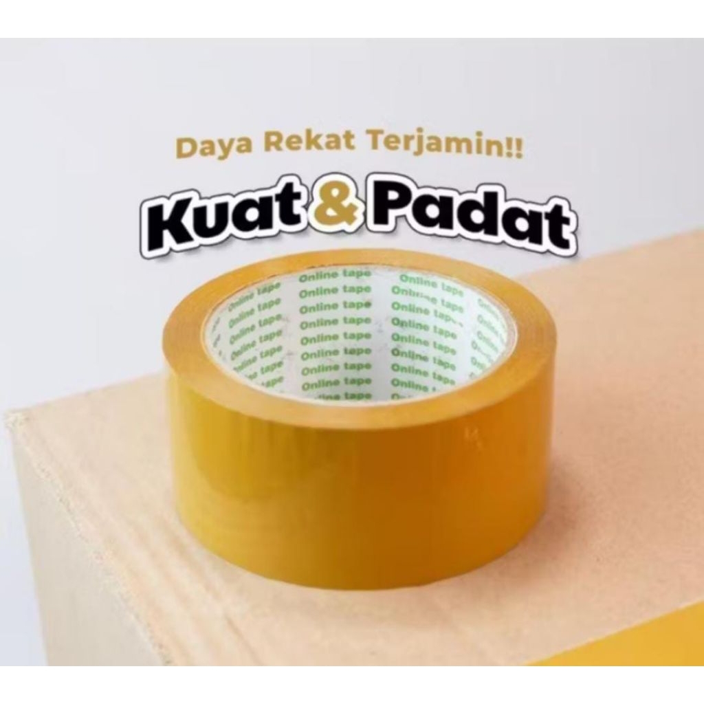 

Pcs Lakban Bening & Coklat 48 MM >X 90 Yard 1 Roll/6 pcs Tebal Kuat Isolasi ONLINE TAPE OPP. DOMINATOR SHOP