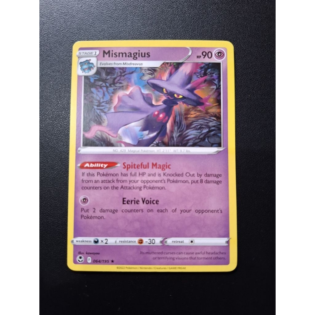 kartu pokemon original common Mismagius 064/195