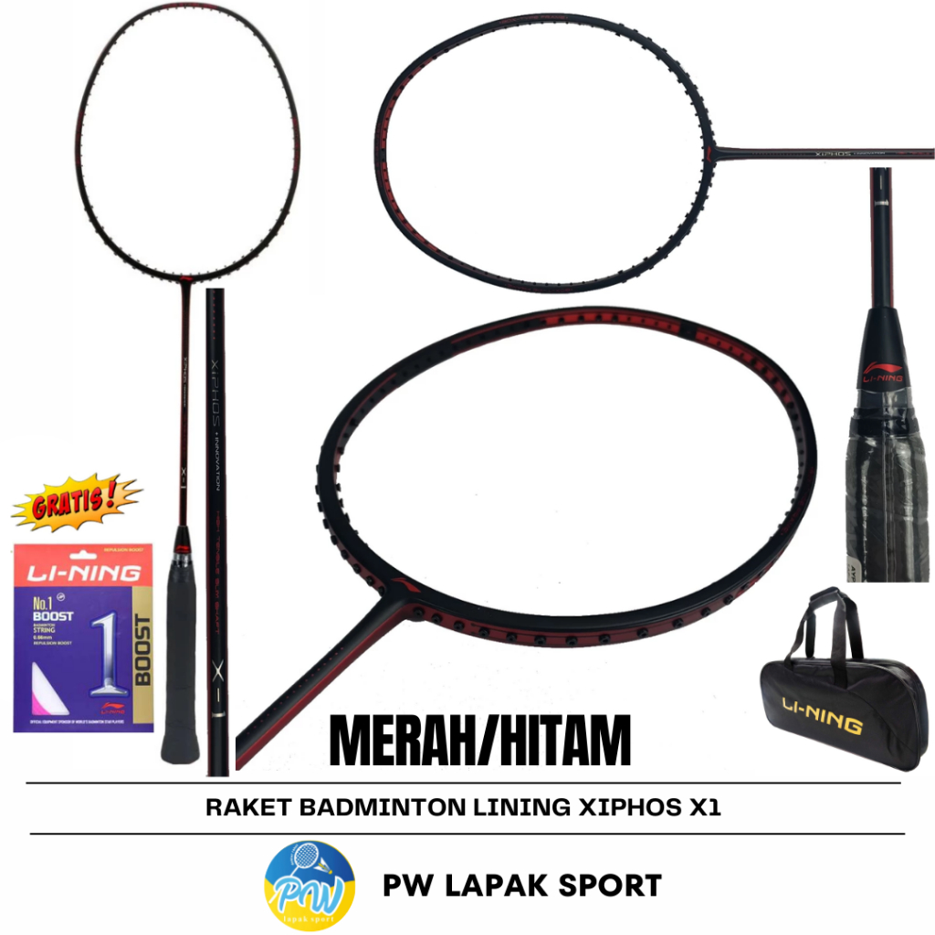 Raket Badminton Lining XIPHOS X1 Profesional Karbon