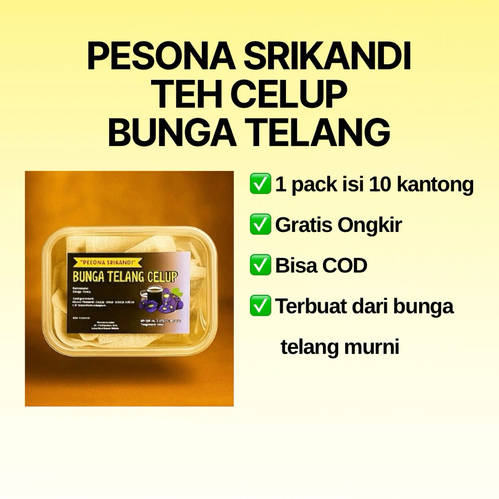 

Teh Bunga Telang Celup Orginal isi 10 pcs