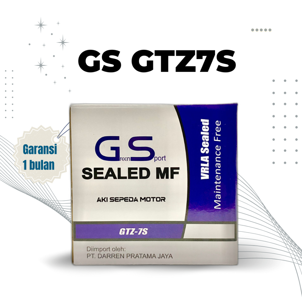 Aki Motor Yamaha fazzio GS GreenSport GTZ7S High Spec Accu Kering