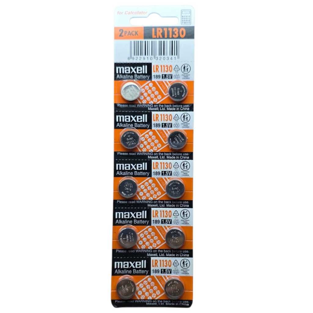 ( 1 LEMBAR ) Batre baterai  original LR1130 MAXELL 1130