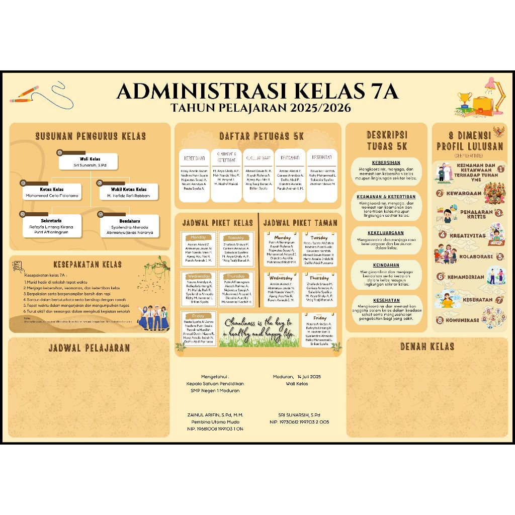 

Banner ADMINISTRASI KELAS Bahan Luster