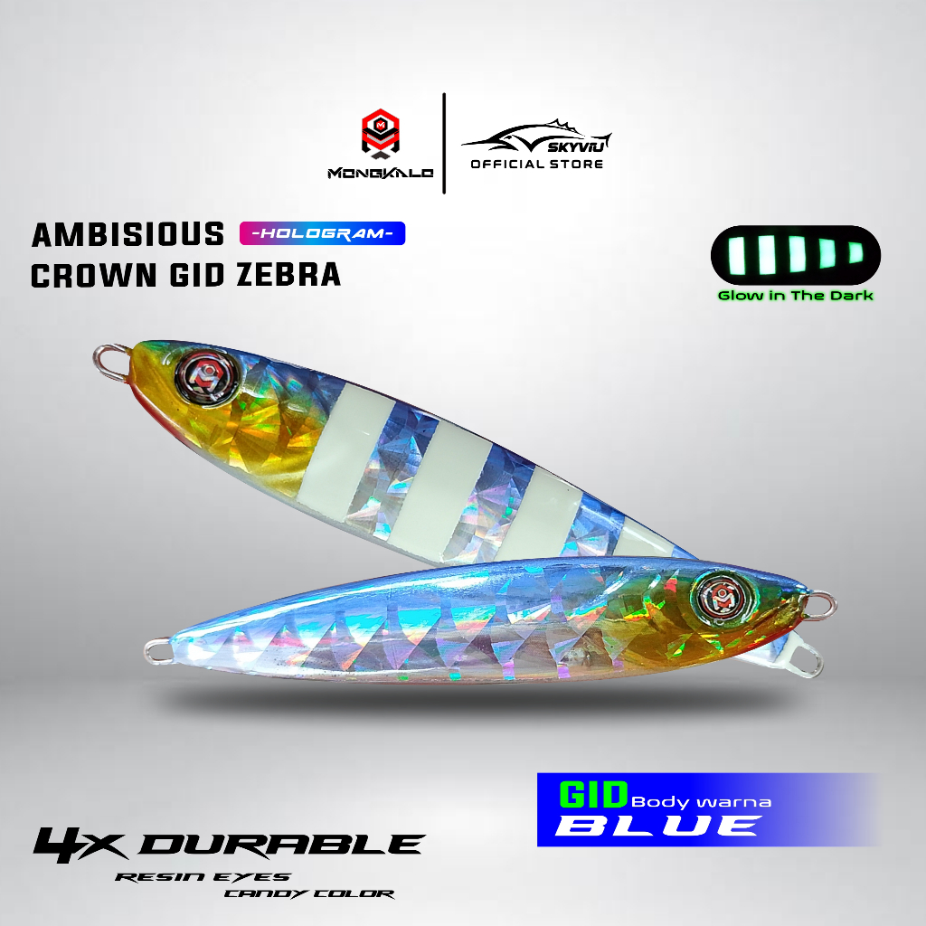 Mongkalo Ambisious Kipas GID-Zebra noMotif Candy 80 Biru