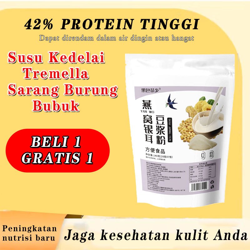 

⚡【Bayar di tempat + Pengiriman 24 jam】⚡【Beli 1 Gratis 1】/Susu Kedelai Bubuk Tremella Sarang Burung/Pengganti Makanan Bergizi/Instan/Sehat dan Lezat/Sarapan Bergizi/Sarapan Ringan Bergizi Lengkap/Mudah dan Tanpa Beban