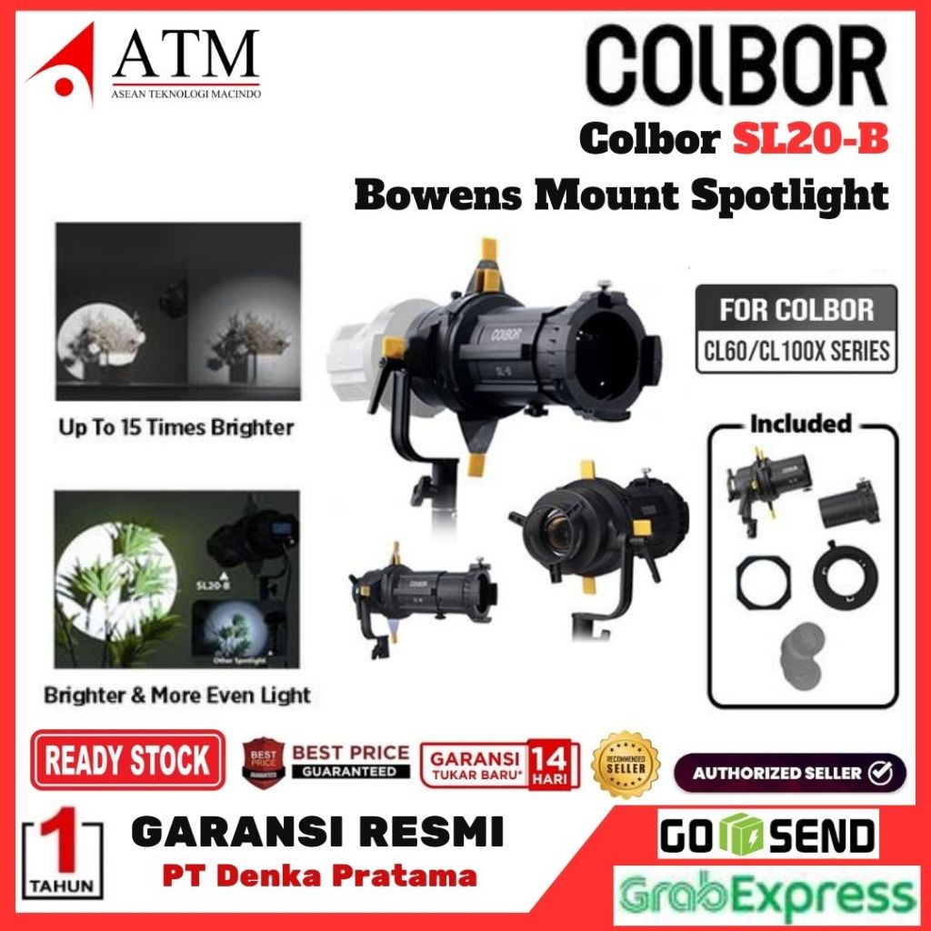 Colbor SL20-B Bowens Mount Spotlight for Colbor CL60 & CL100X Series Colbor SL20B Garansi Resmi