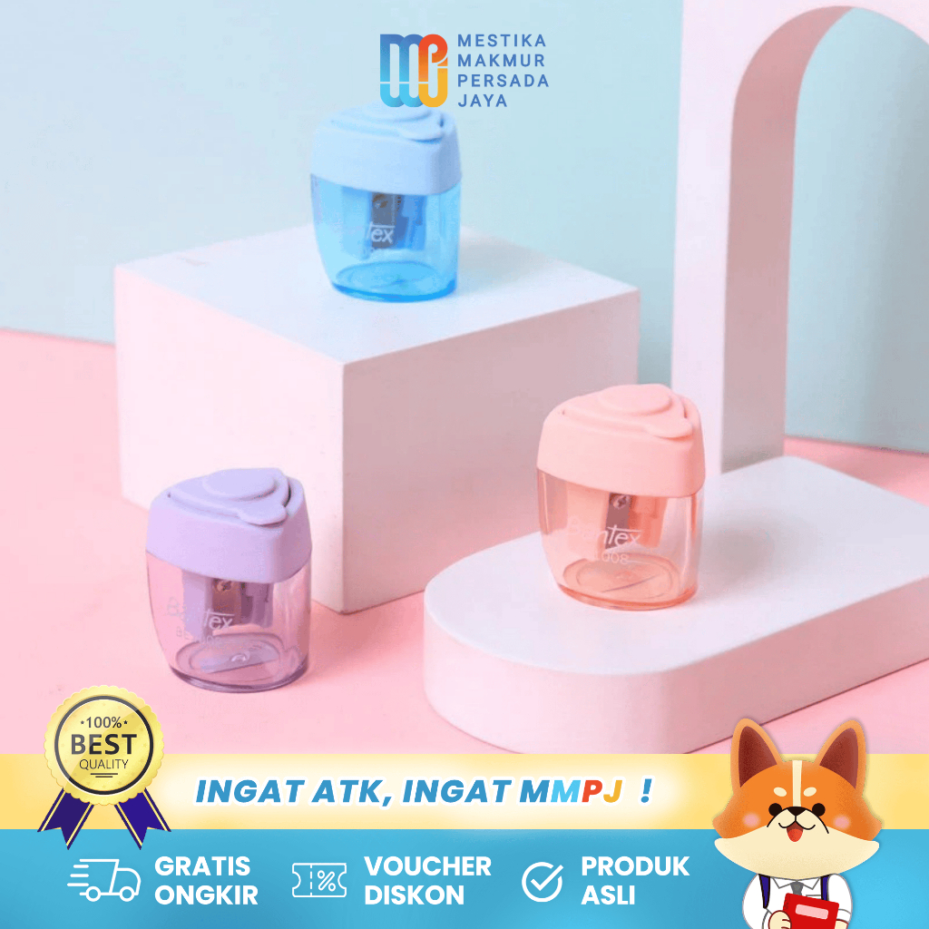 

Bantex Serutan / Rautan Pensil Satu Lubang 3 Warna BE1008