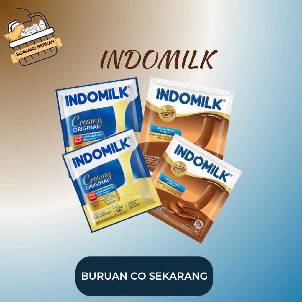 

susu indomilk kemasan sachet 1 pack isi 6 sachet