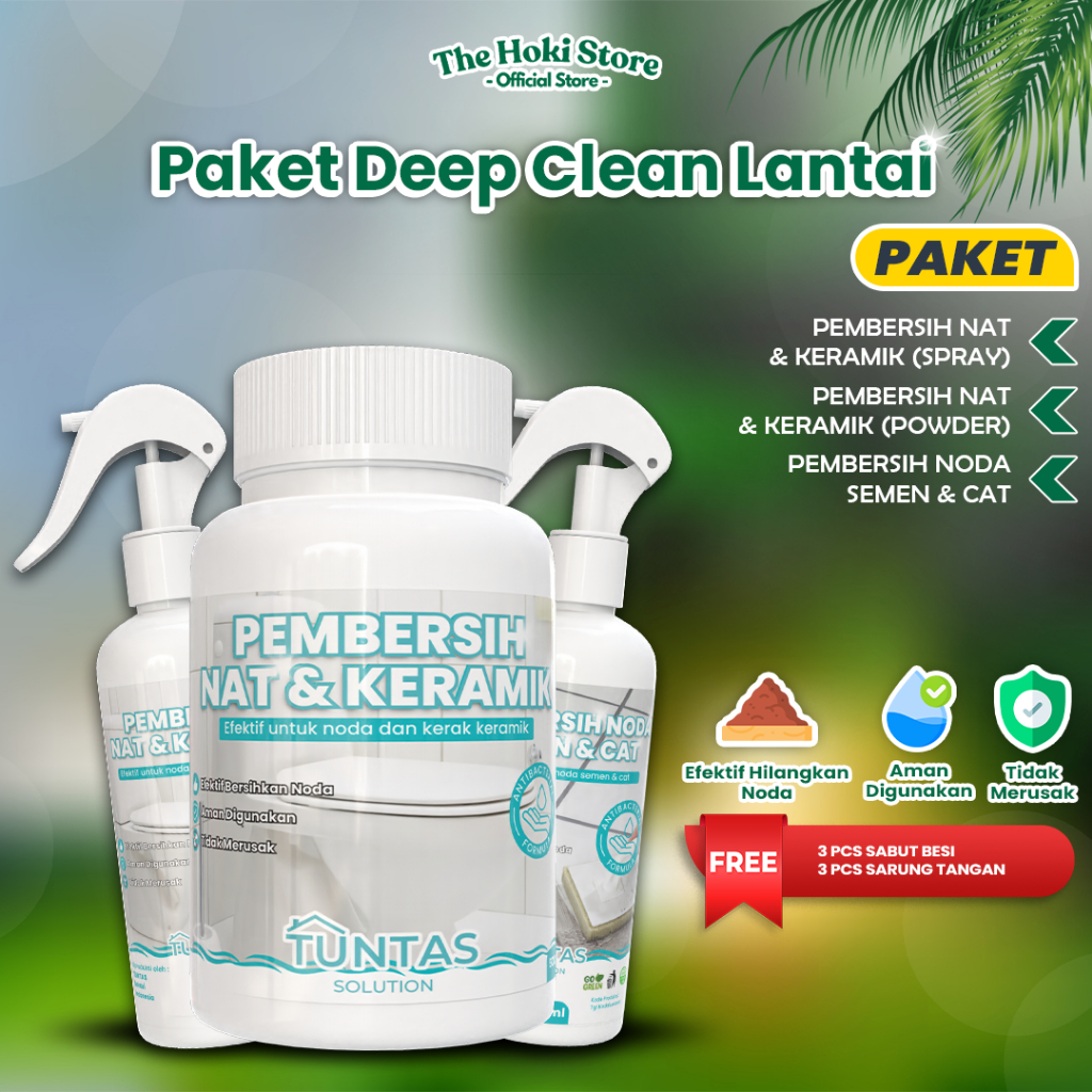 Deep Clean Lantai Pembersih Kerak Nat Keramik Kamar Mandi Penghilang Noda Cat & Semen