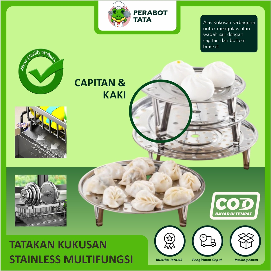 Tatakan Kukusan Tatakan Panci Kukus Sarangan Panci Kukus Tatakan Kukus Stainless Steel Serbaguna