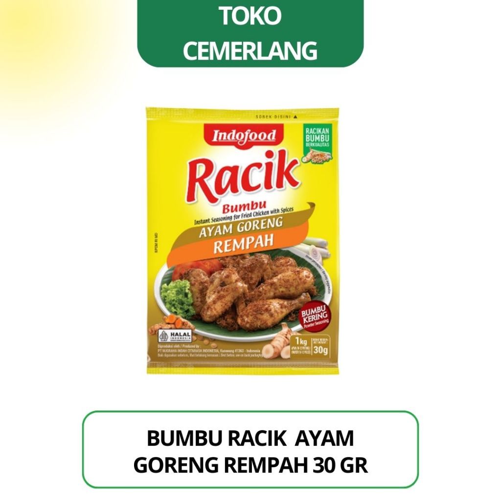 

Bumbu Racik Indofood Ayam Goreng Rempah 30 gr isi 10 pcs