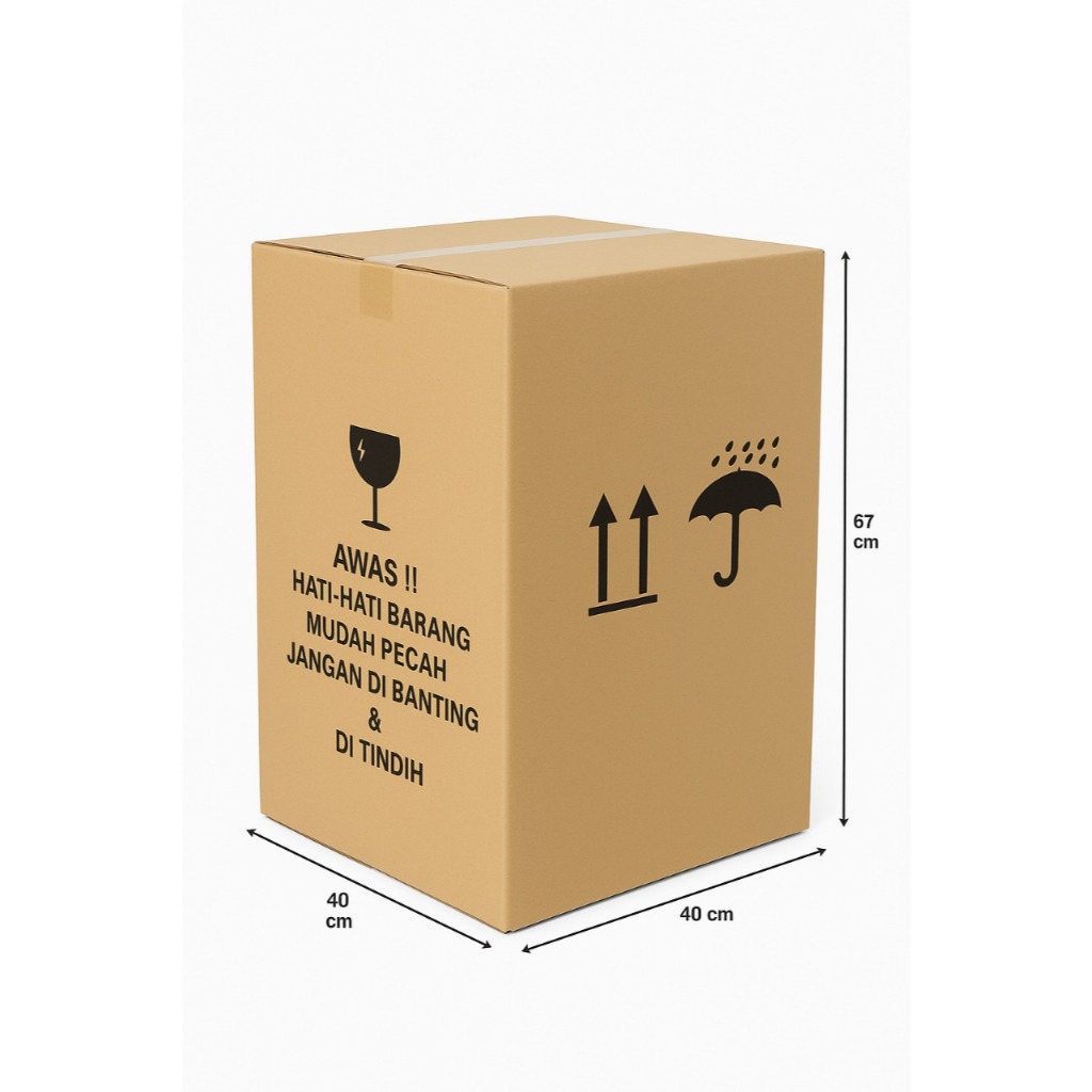 

Gudang Kardus Karton Box Besar 40x40x67 CM Kotak Dus Packing Jumbo Kokoh Cetak / Kardus Packing Besar