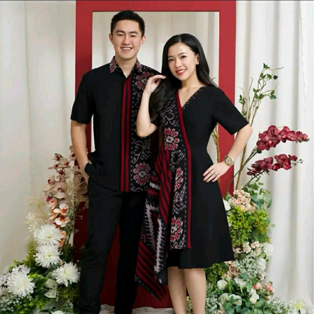 COUPLE TENUN KELUARGA_KEMEJA TENUN_DRESS TENUN_KEMEJA ANAK_DRESS ANAK