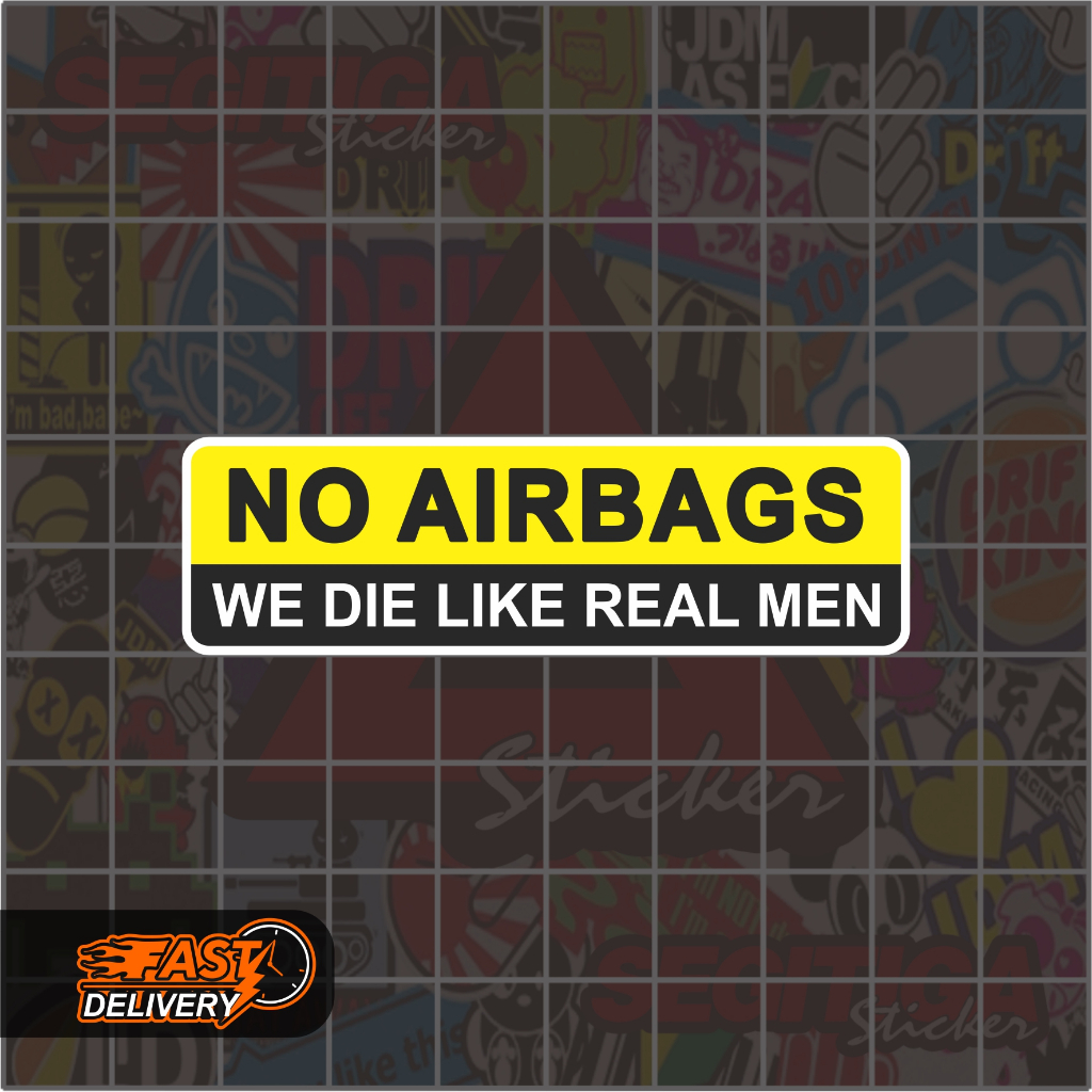 

Sticker No Airbags Ukuran 10 x 3 Cm