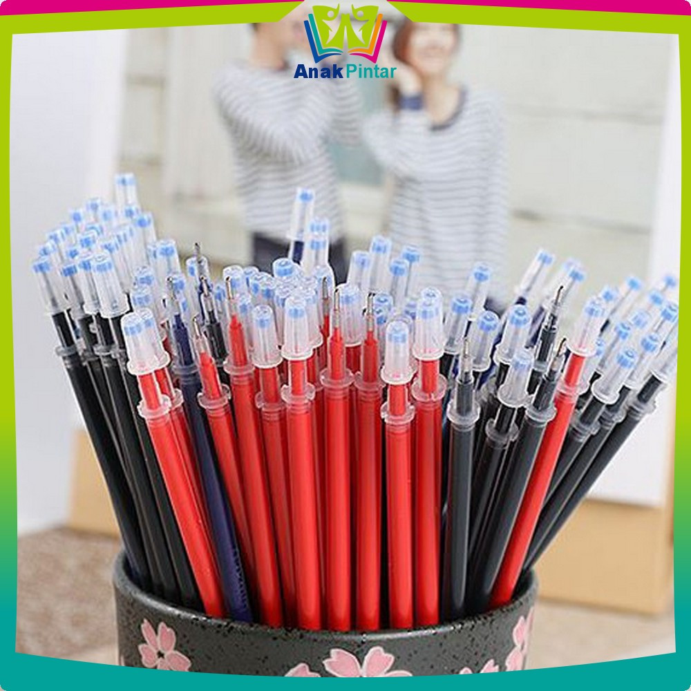 

EC Tinta Pulpen Pena Gel Refill 0.5MM / ALat Tulis Refill Tinta Gel Isi Ulang Anak Pintar A6