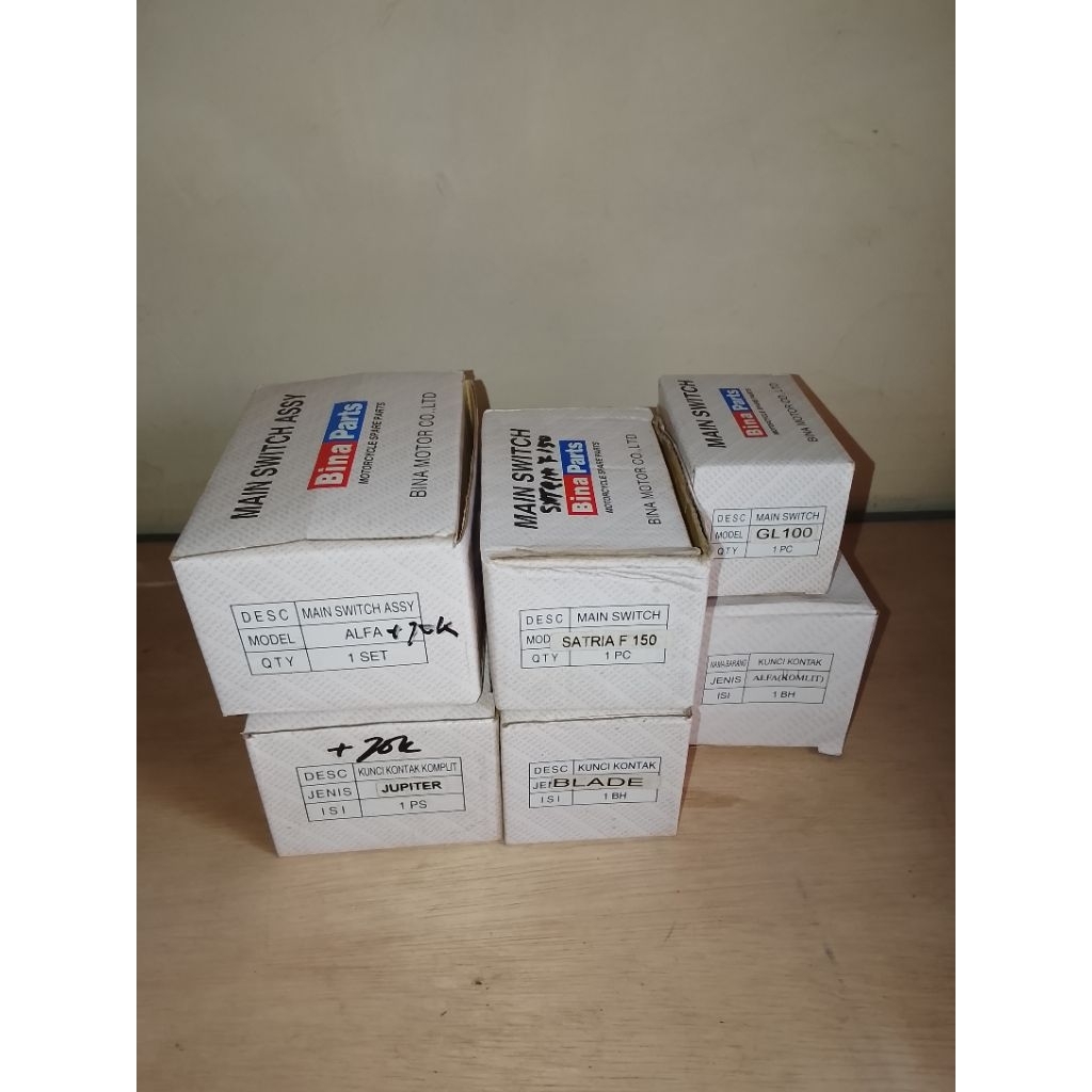 KUNCI KONTAK GL 100,SUPRA-X,WIN CDI, BLADE,ALFA, JUPITER, SATRIA F 150