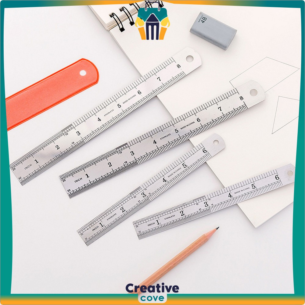 

EC Penggaris Besi 50CM Peralatan Sekolah / Ruler Penggaris Stainless Alat Ukur Serbaguna Creative Cove A107