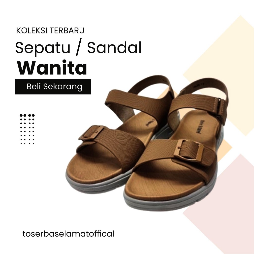 sepatu sandal wanita slop kasual wanita / sandal wanita strap / sandal wanita slop terbaru