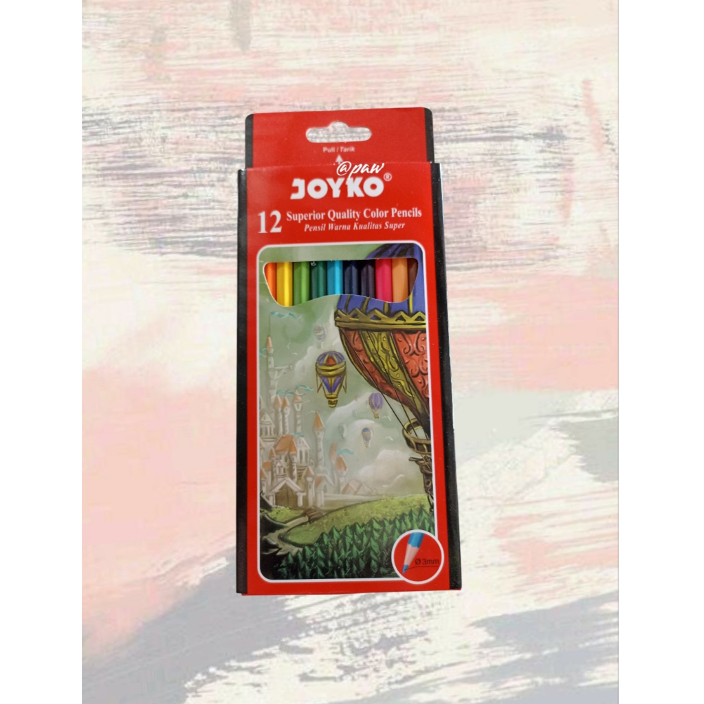 

Pensil Warna 12 Joyko CP-100 / Colour Pencil 12 warna/ Kelir 12 Warna/ Pewarna Kayu/ Pensil Warna kayu/ Kelir kayu/Colored Pencils Joyko 12 Warna Panjang / Pensil Warna 24 Warna Panjang Joyko