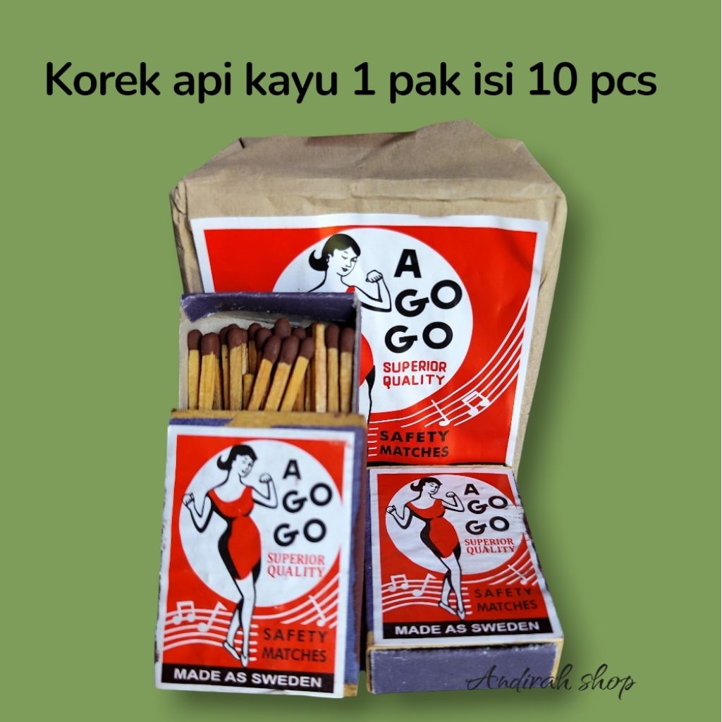 KOREK API / KOREK KAYU AGOGO 1 pak isi 10pcs