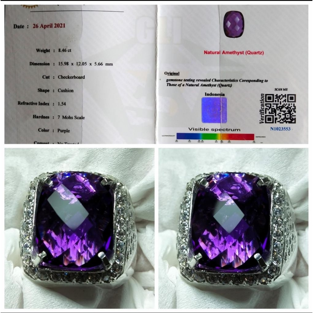 NATURAL KECUBUNG INDONESIA Ada batu amethyst wulung kalimantan lampung borneo bacan doko palamea pan