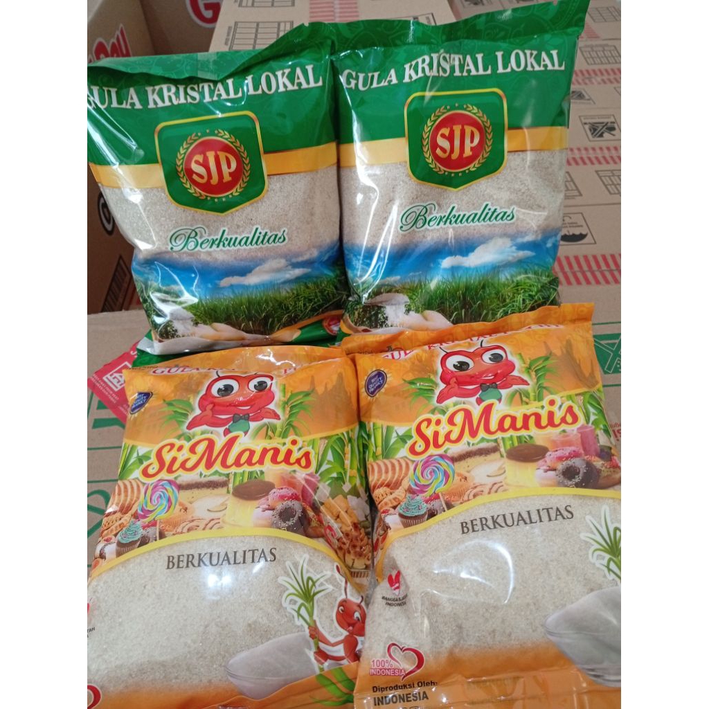 

Gula pasir lokal 1kgx10 simanis/SJP gula murah lgs kirim