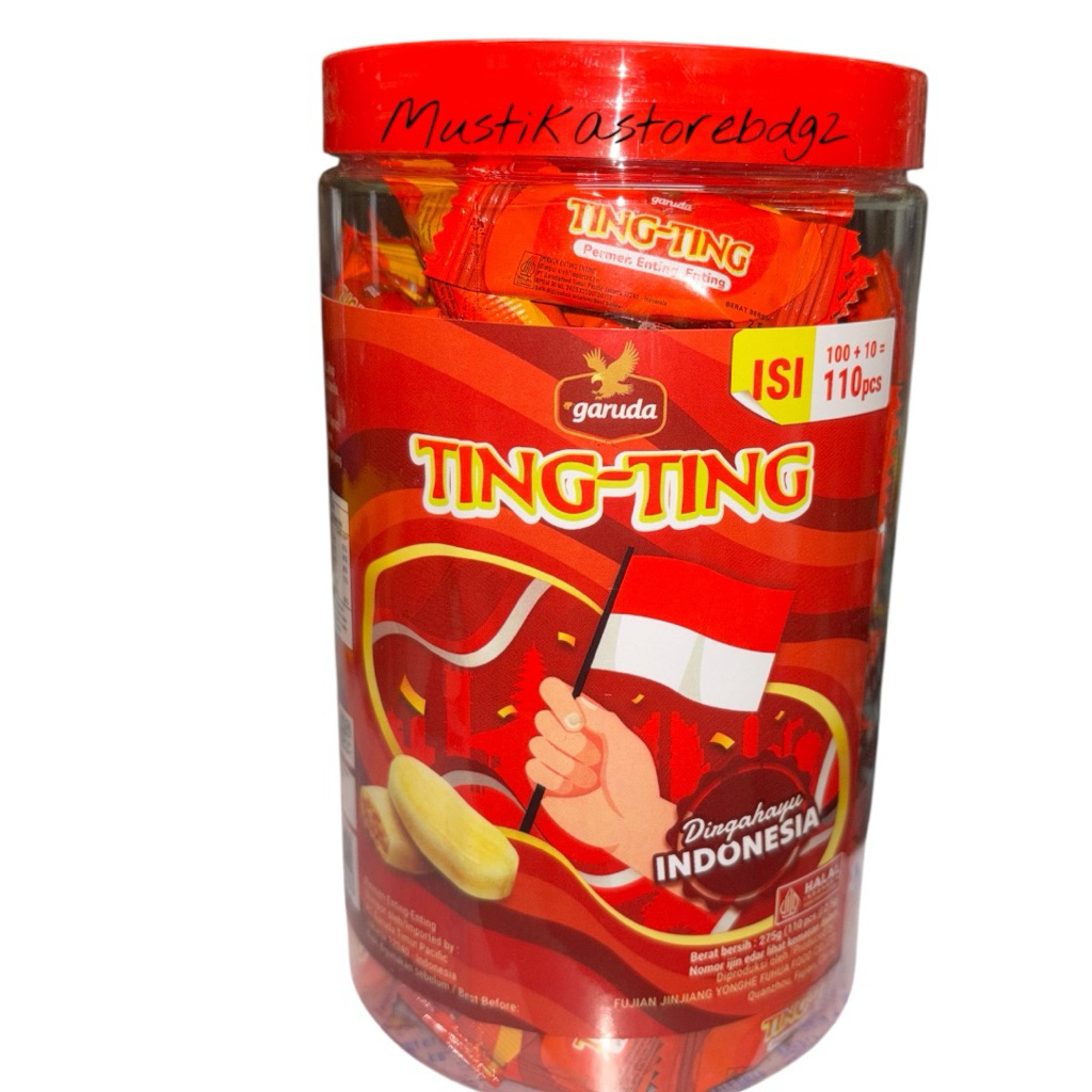 

Kemasan Toples Permen Garuda Ting-Ting Isi 110 Pcs