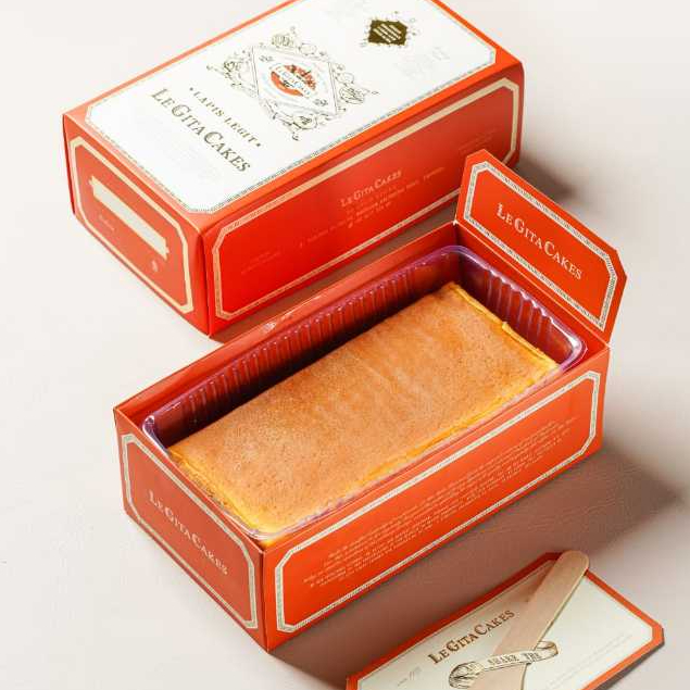 

Le Gita Cakes Lapis Legit SMALL 1/2 BOX 19X9.5cm Lapis Legit Premium Khas Pontianak Halal