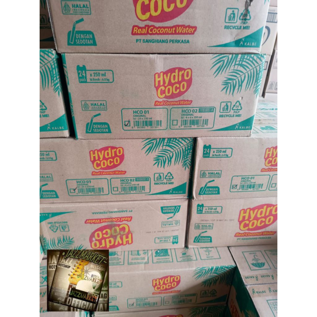 

Hydrococo 250ml (1 dus isi 24 Pcs) exp 29 mei 2026