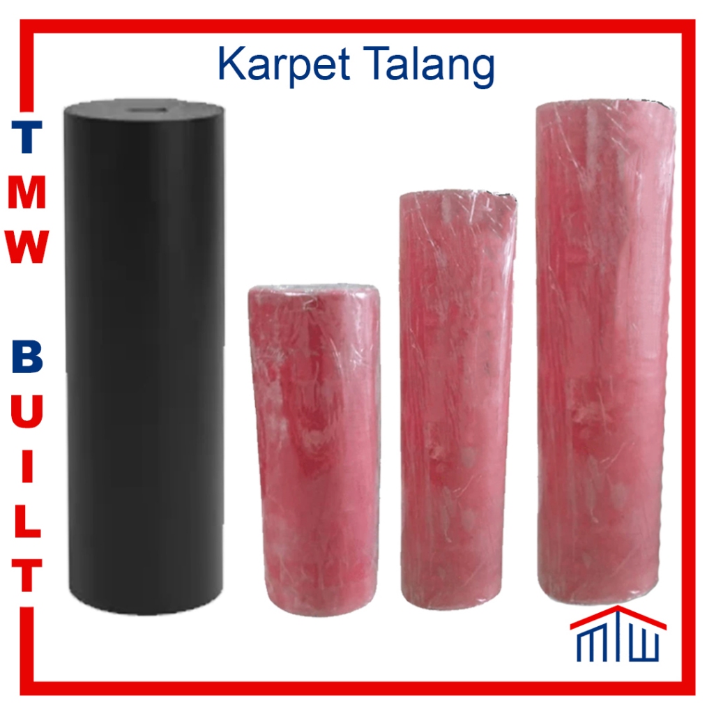 Karpet Talang Air /meter 55 90 110 Merah-Hitam / Hitam