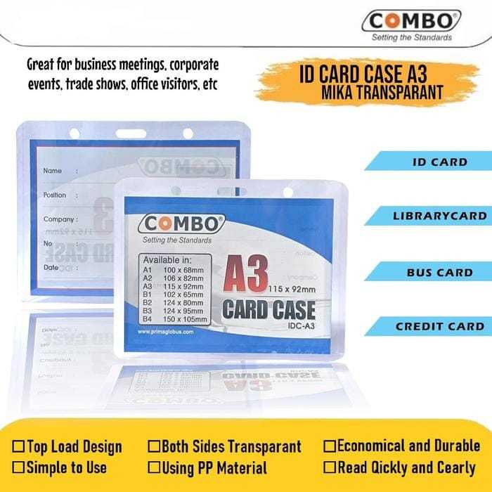 

ID Kartu Card Case A3 Combo