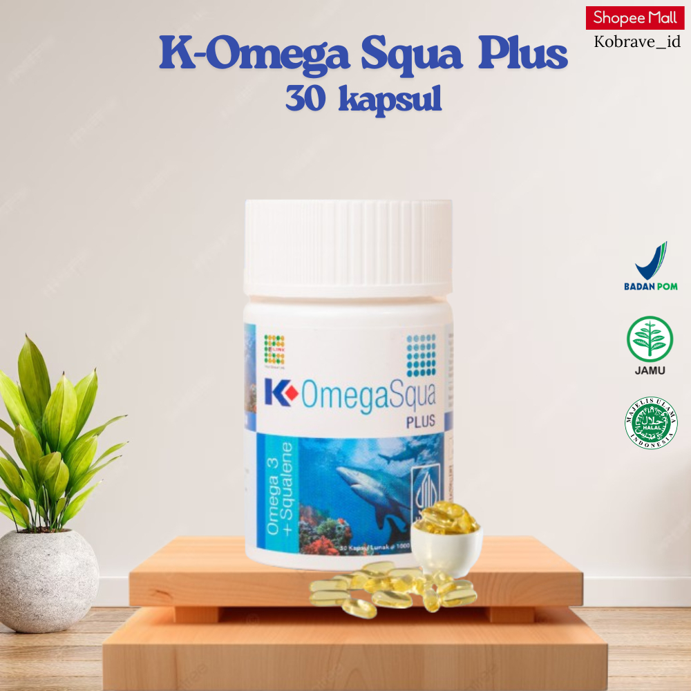 K LINK Omega Squa Plus Original by K-Link: 30 Softgel with Squalene & Lecithin Omega 3