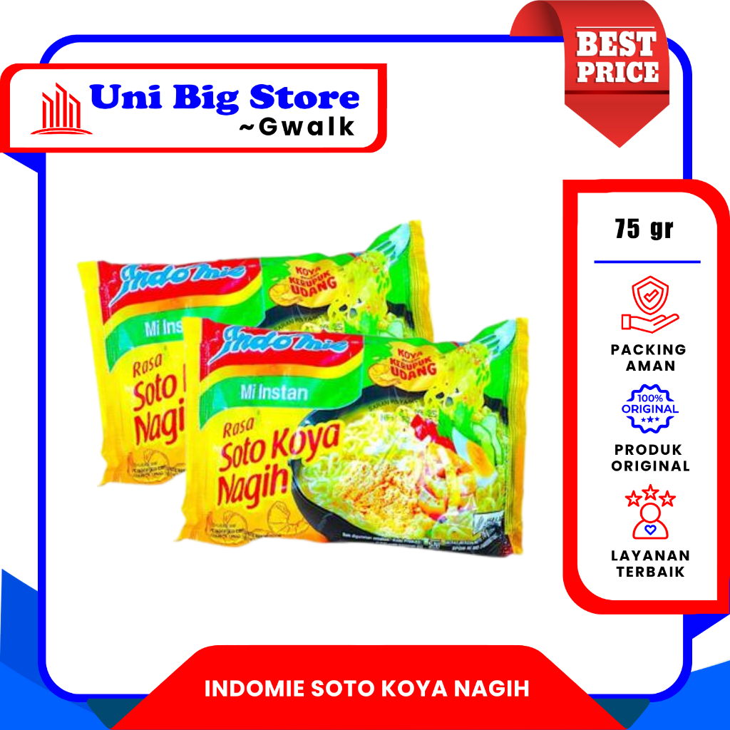 

INDOMIE MI MIE KUAH SOTO KOTA NAGIH - 75 gr