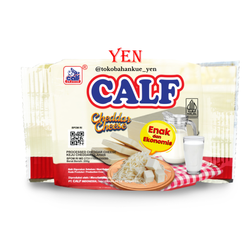 

Calf Keju Parut / Keju Cheese Cheddar Ekonomis 200gr