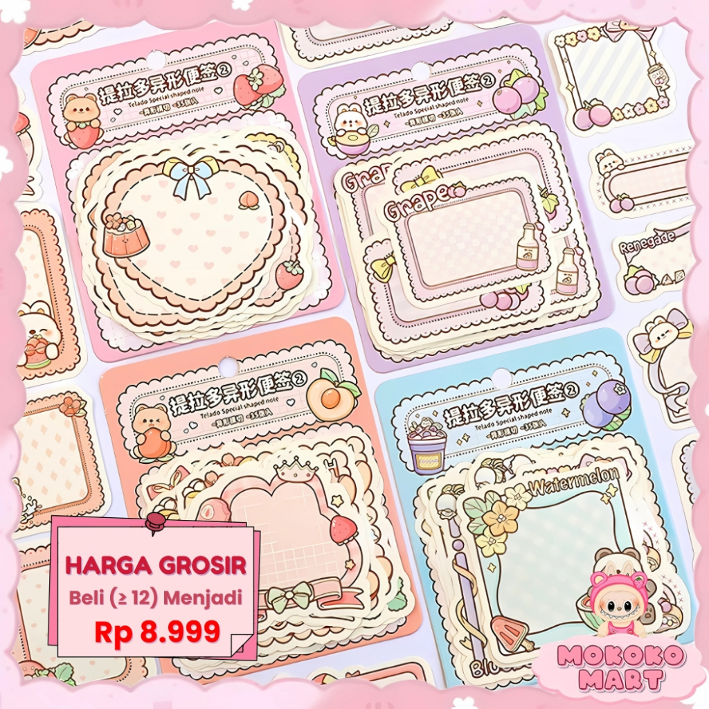 

MM Kertas Notes Cantik Memo Aesthetic Lucu Alat Tulis Sekolah Alat Tulis Kantor ATK Notes TLD124