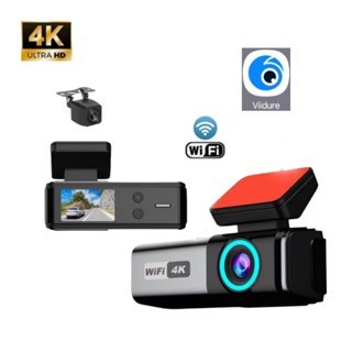 MH - Dash Cam Dual Lens 4K Night Vision Wifi Kamera Mobil Dvr Loop Recording K8