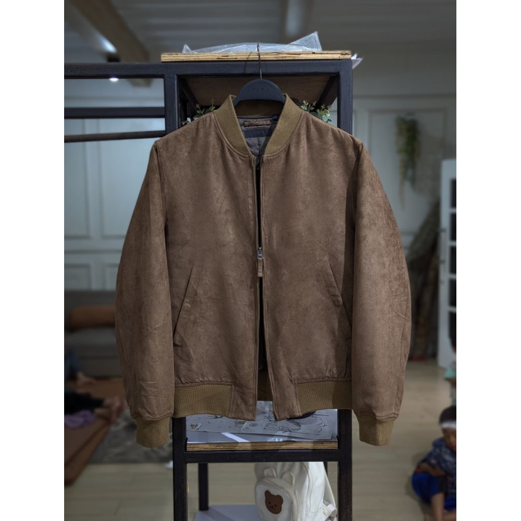 jaket Uniqlo blouson Faux suede