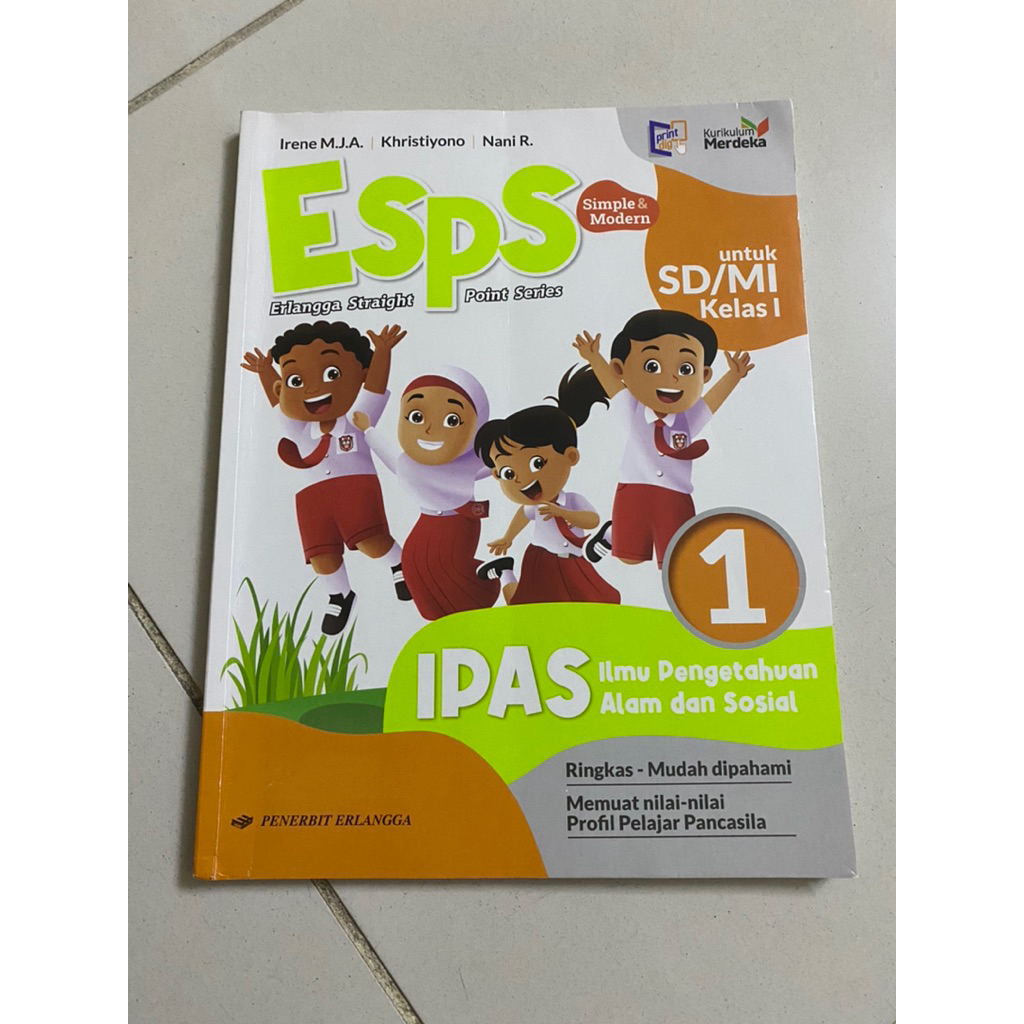Buku ESPS Matematika  & IPAS Kelas 1 SD.( PRELOVED) (JJ)